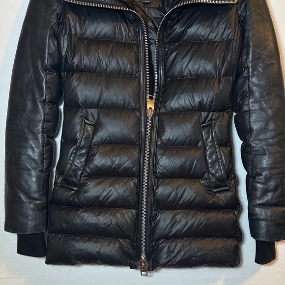 Nicole Benisti NB Series Black Lamb Leather Duck Down Puffer Coat XS - Picture 9 of 12